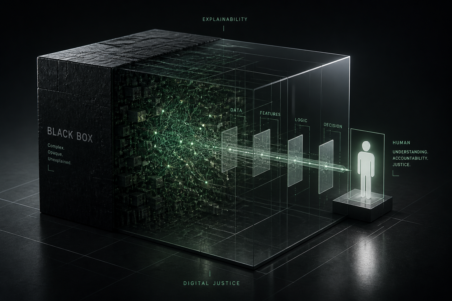 Visualización de la paradoja de la caja negra y explicabilidad en IA