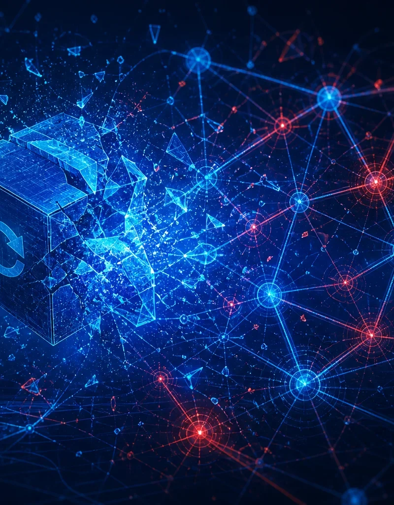 Actualización de software rompiendo una red de nodos interconectados