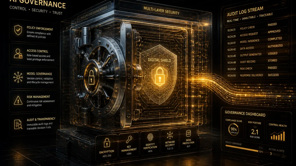Bóveda de seguridad digital y controles de gobernanza de IA